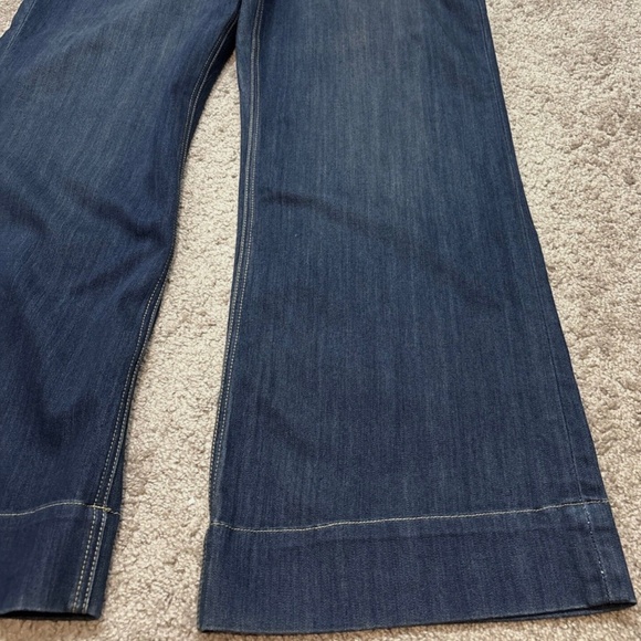 Seven7 Blue Flare Wide Leg Jeans Premium Denim - Picture 4 of 8
